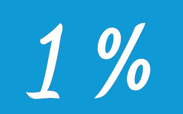 1%