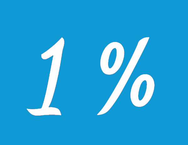 1%